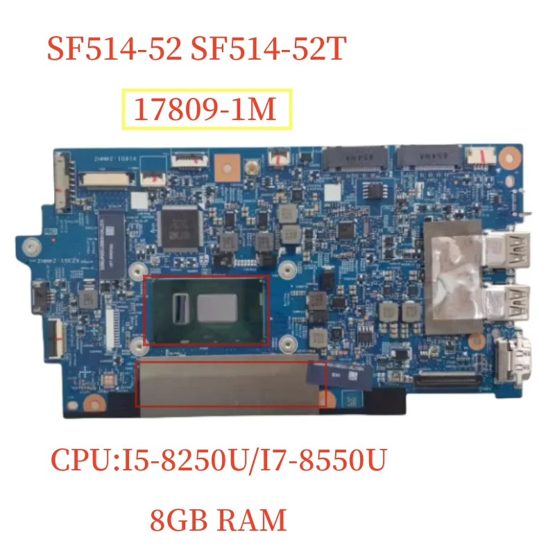 ̼ Ʈ SF514-52 SF514-52T Ʈ , i5-8250U i7-8550U CPU, 8GB RAM κ, 100% ׽Ʈ Ϸ, 17809-1M,  